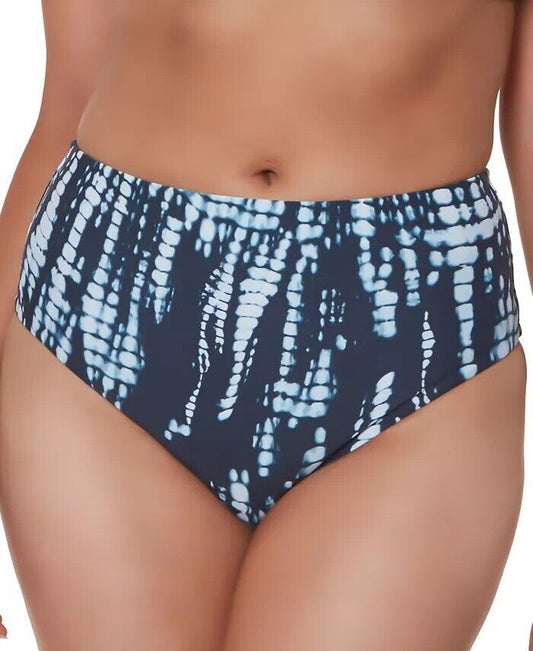 Bar III Tie-Dyed High-Rise Bikini Bottoms  Color Ink Well Size M