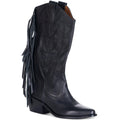 SILVIA COBOS Women's Flirter Fringe Western Booties  Color Black Size 10M