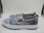 KARL LAGERFELD PARIS Men's Tie-Dye Slip-On Sneakers  Blue Leather Size 12M