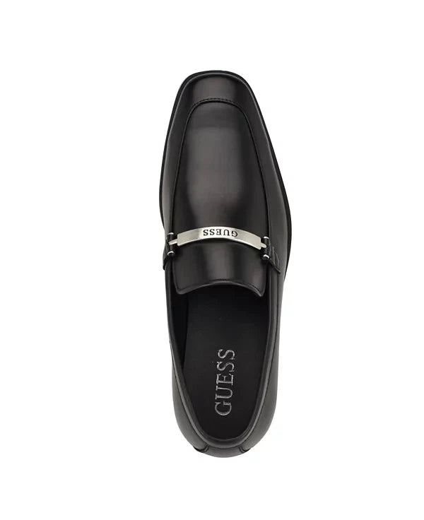GUESS Men's Herzo Slip On Ornamented Dress Loafers  Black Size 9