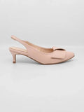 ALL BLACK Women's Flatbow Kitten Slingback Heels  Pink Size 10