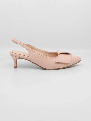 ALL BLACK Women's Flatbow Kitten Slingback Heels  Pink Size 10