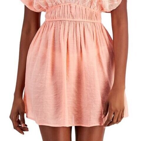 Miken Juniors Tie-Back Dress Cover-Up  Color Peach Size M