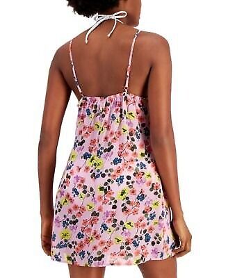 Miken Juniors Tie-Front Faux-Wrap Dess Swimsuit  Color Orchid Bouquet/Tea Rose Size M