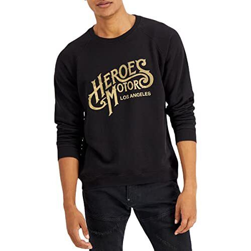 Heroes Motors Men's Long Sleeves Graphic Sweatshirt  Color Black Size 2XL