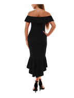 Emerald Sundae Juniors Off-The-Shoulder Mermaid Dress  Black Size S