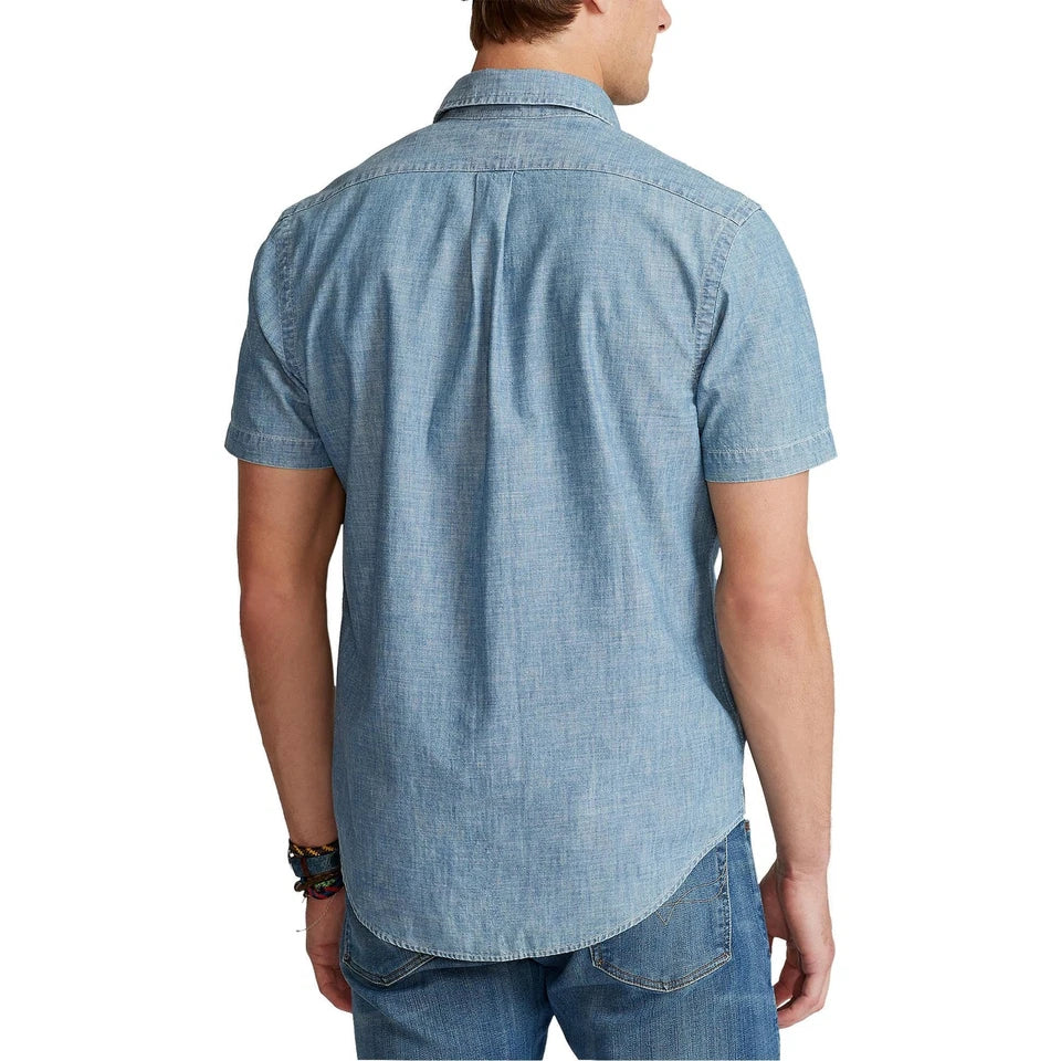 Polo Ralph Lauren Men's Slim-Fit Chambray Shirt  Medium Indigo Size 2XL