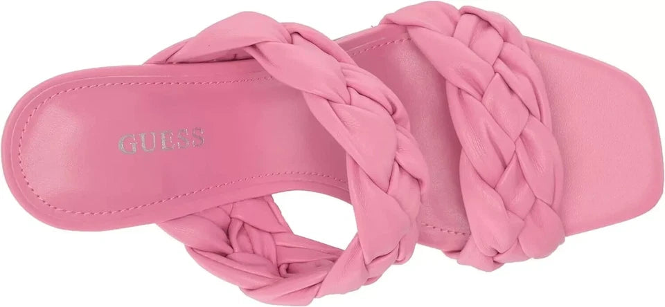 GUESS Women's Harlie Fashion Heeled Sandals  Medium Pink Size 5.5