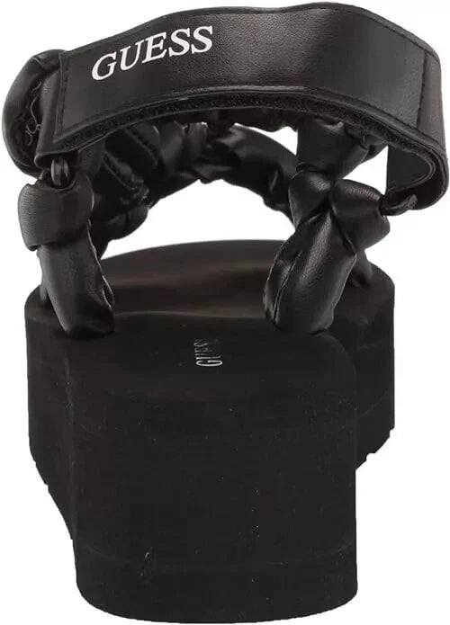 GUESS Women's Albina Wedge Sandals Black Size 6 - Floor Sample
