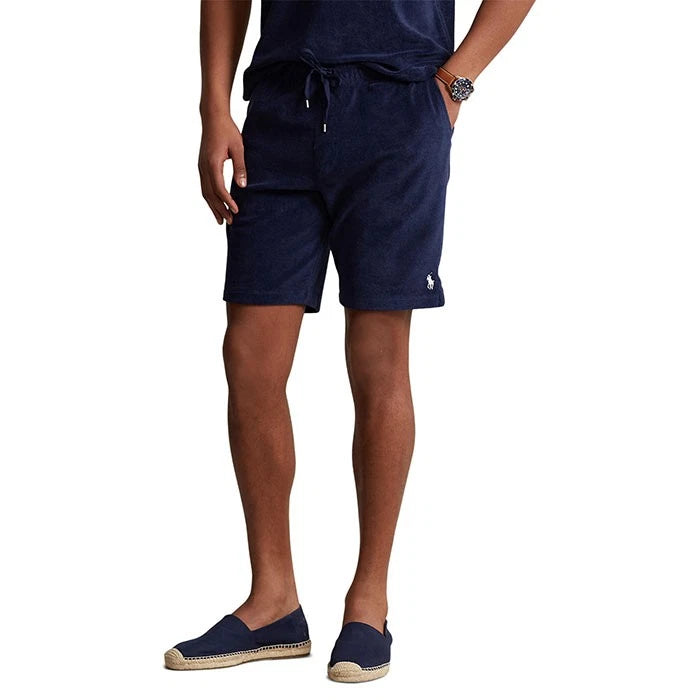 Polo Ralph Lauren Men's 7.75" Terry Drawstring Shorts  Newport Navy Size M