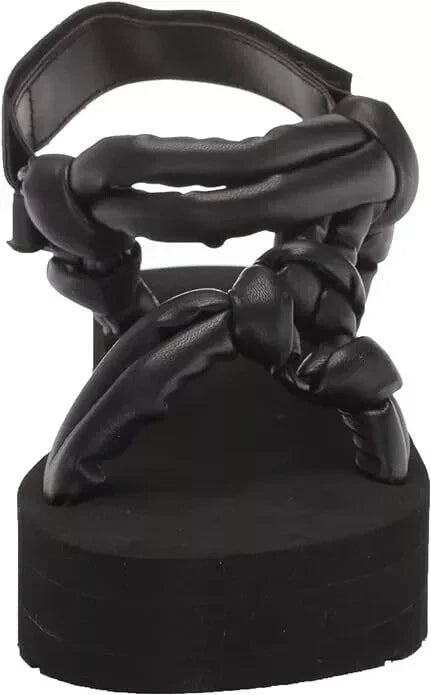 GUESS Women's Albina Wedge Sandals Black Size 6 - Floor Sample