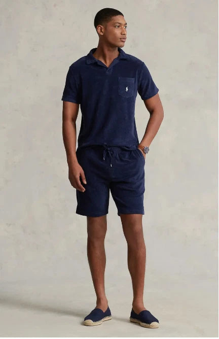 Polo Ralph Lauren Men's 7.75" Terry Drawstring Shorts  Newport Navy Size M