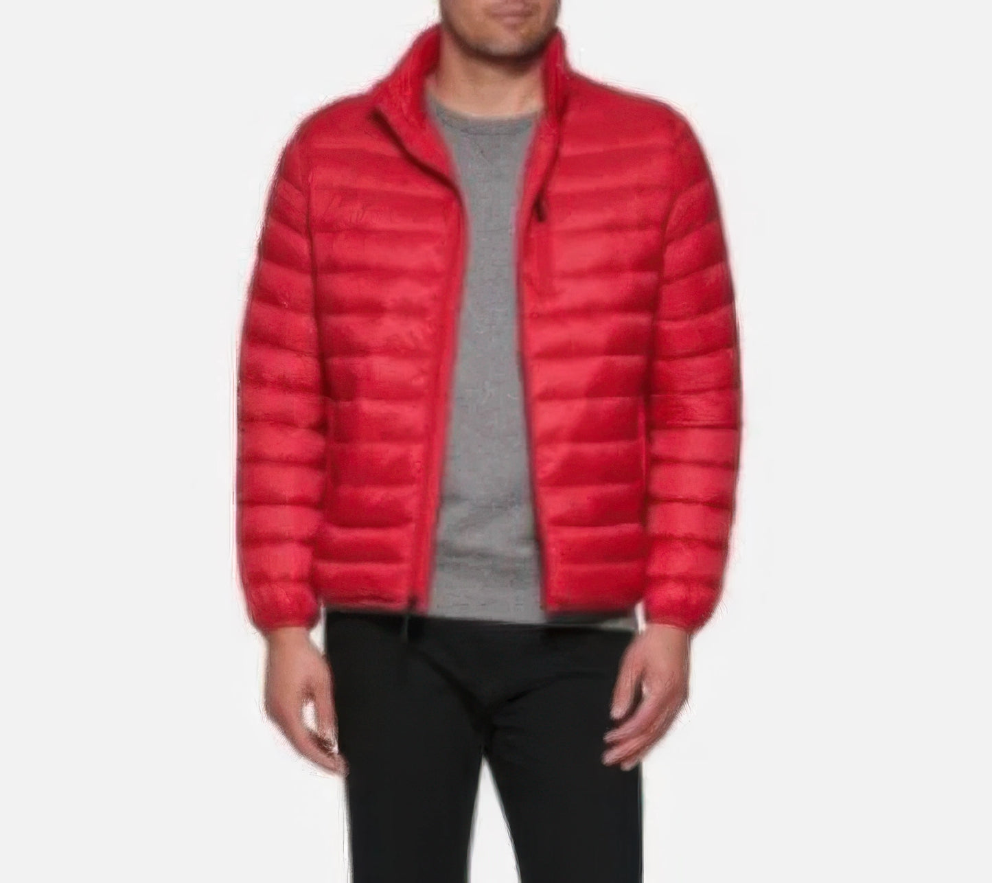Club Room Men's Packable Quilted Puffer Jacket  Red Size XL