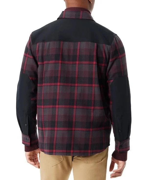 BASS OUTDOOR Men's Utility Brushed Twill Shirt Jacket  Cabernet Size 2XL