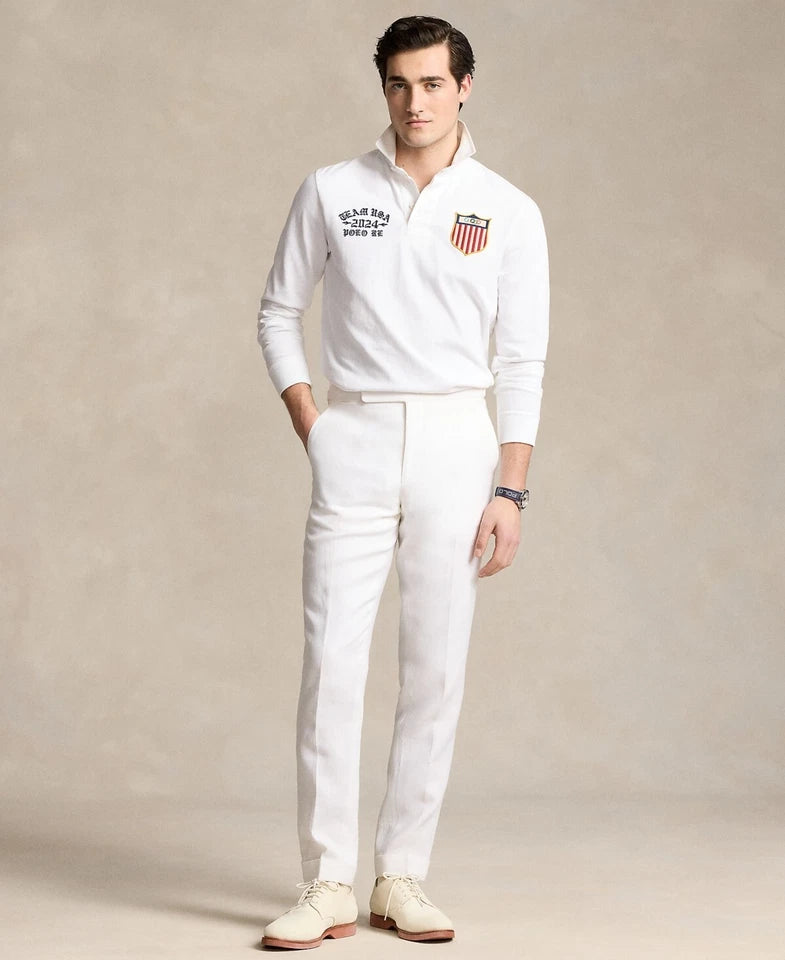 Polo Ralph Lauren Men's Team USA Jersey Rugby Shirt  White Size XL