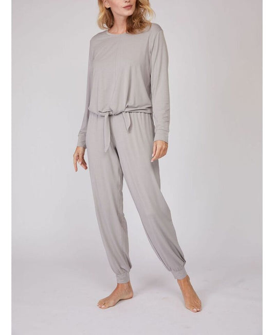 Pure Fiber Women's 2 Piece Loungewear Jogger Set  Color Gray Size L