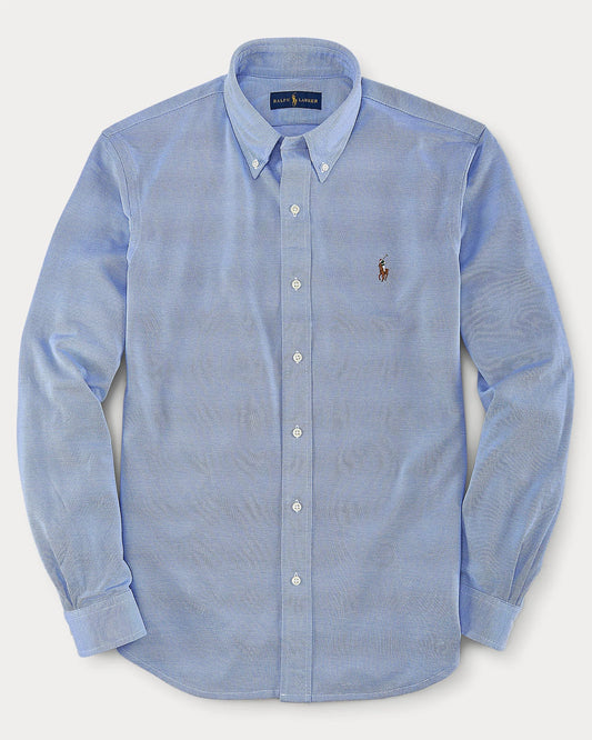 Polo Ralph Lauren Men's Classic-Fit Button Down Collar Solid Dress Shirt  Color Blue Size 17 34/35