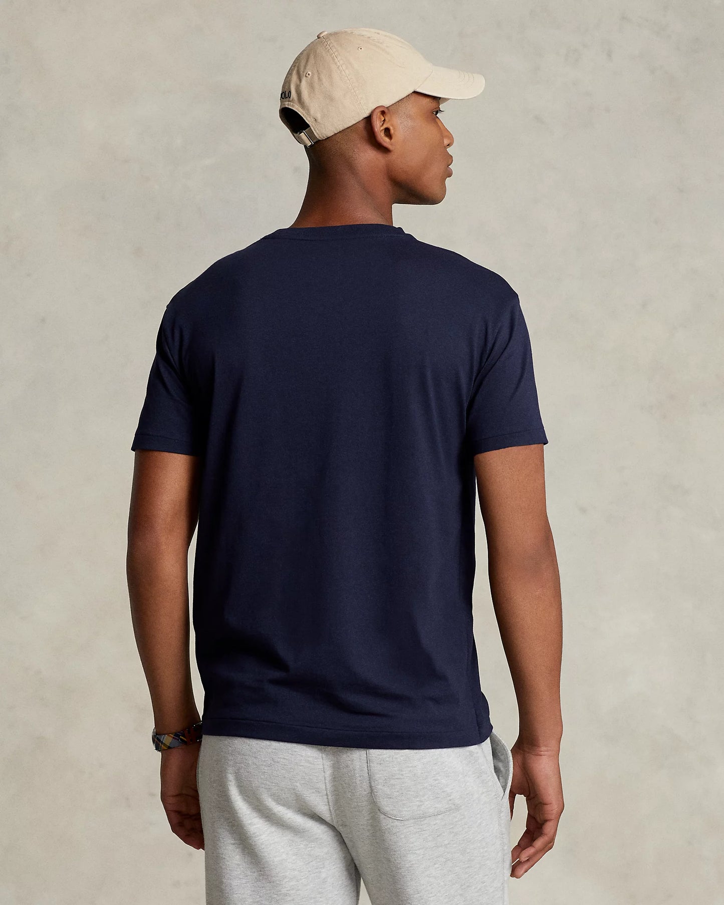 Polo Ralph Lauren Men's Classic-Fit Cotton V-Neck T-Shirt  Color Ink Blue Size L