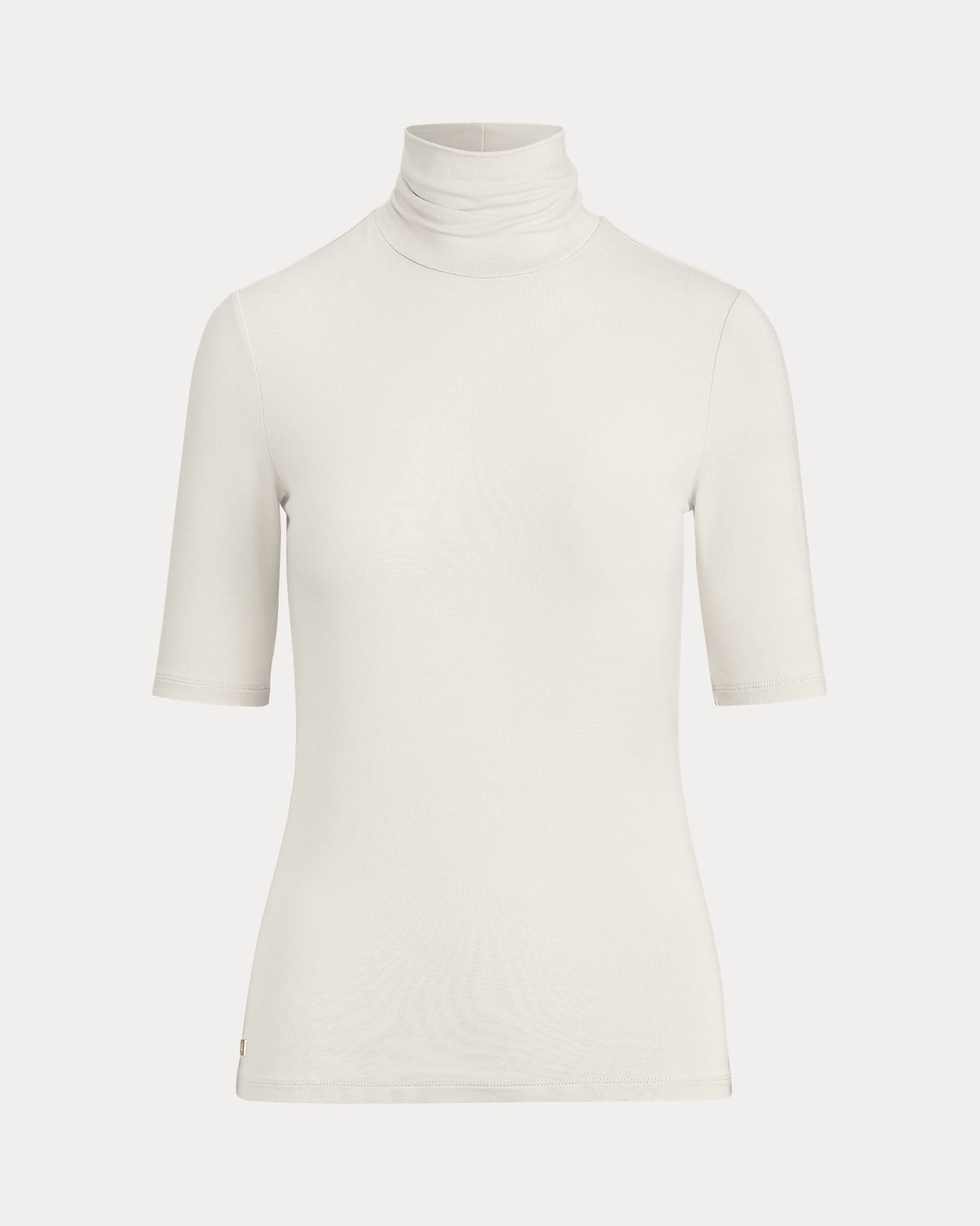 LAUREN RALPH LAUREN Women's Willa Stretch Jersey Turtleneck  White Size XS
