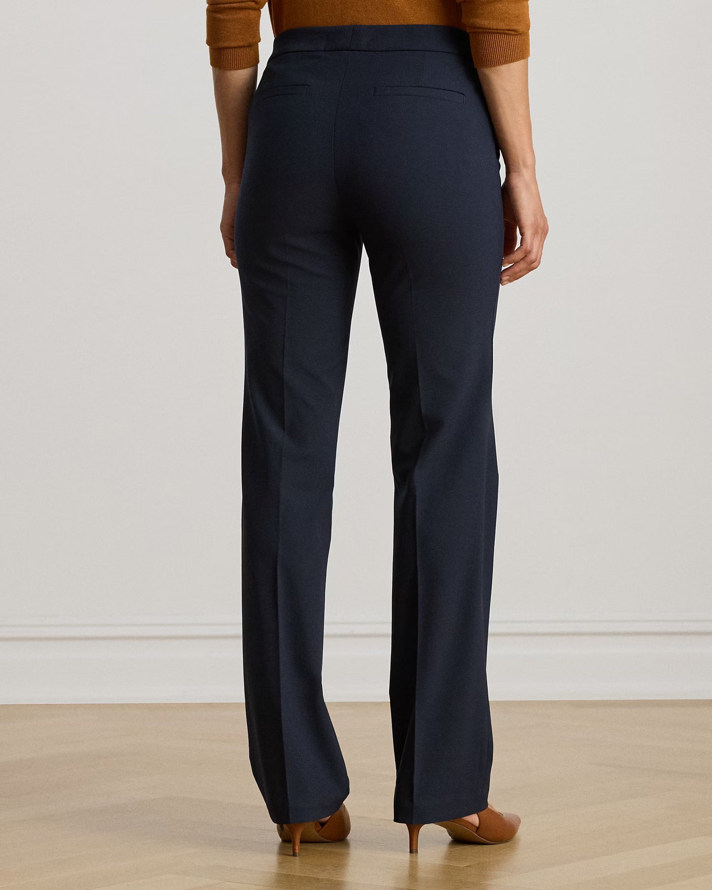 LAUREN RALPH LAUREN Women's Quartilla Straight-Leg Pants  Navy Size 10