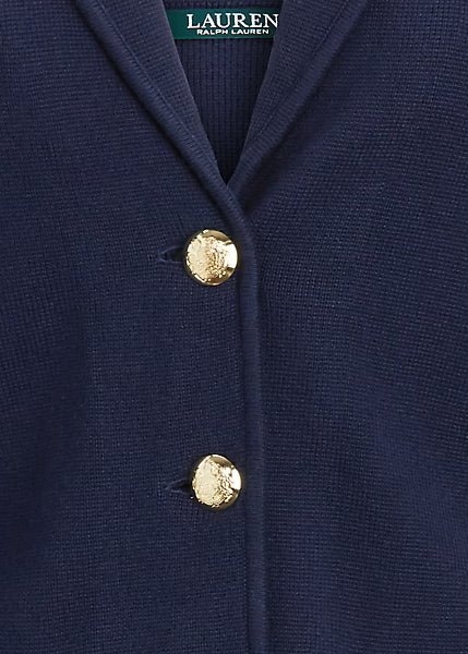 LAUREN RALPH LAUREN Women's Ayelee Cotton-Blend Blazer  Navy Size S