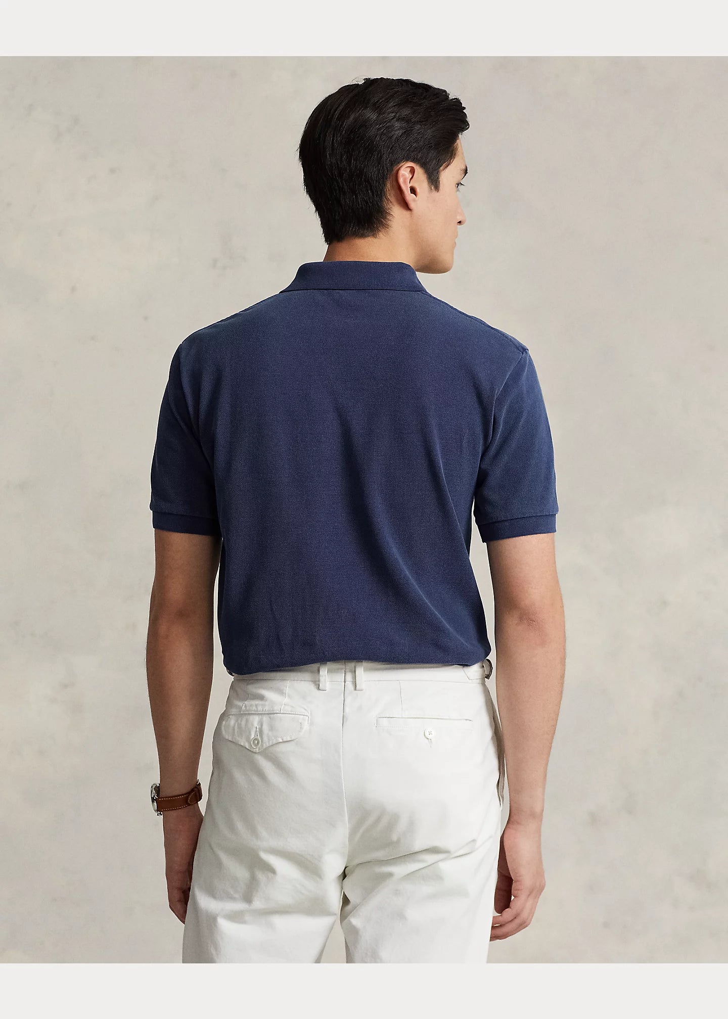 Polo Ralph Lauren Original Fit Mesh Polo Shirt  Color Navy Size S