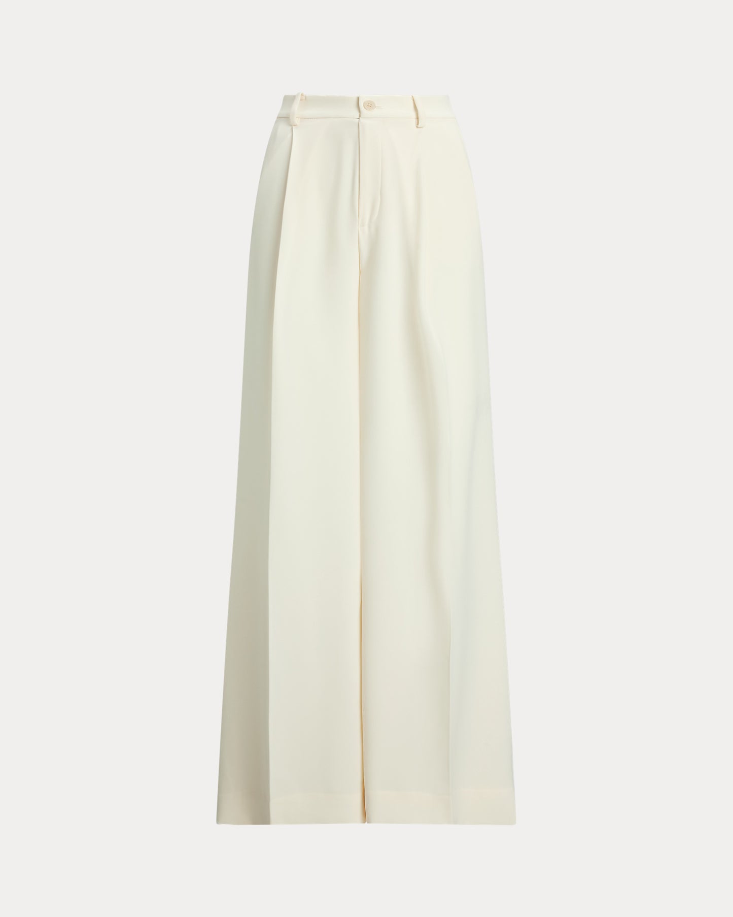 LAUREN RALPH LAUREN Women's Double-Faced Georgette Wide-Leg Pants  Mascarpone Cream Size 4