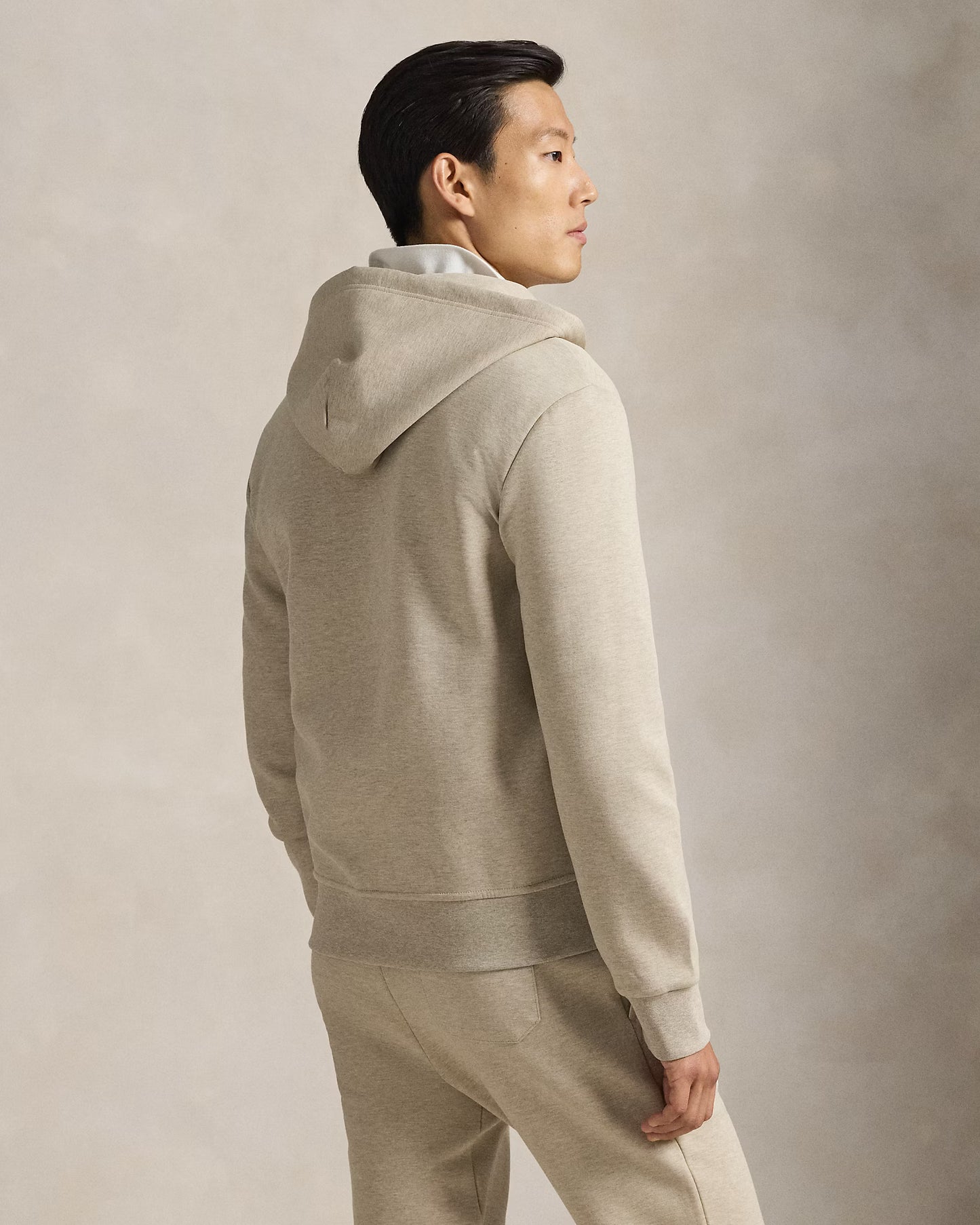 Polo Ralph Lauren Men's Double-Knit Full-Zip Hoodie  Tuscan Beige Heather Size 2XL