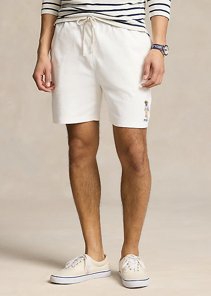 Polo Ralph Lauren Men's 6-Inch Polo Bear Jersey Shorts Deckwash White Hmgwy Bear Size 2XL