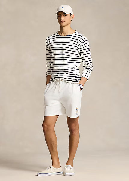 Polo Ralph Lauren Men's 6-Inch Polo Bear Jersey Shorts Deckwash White Hmgwy Bear Size 2XL