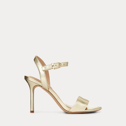 Lauren Ralph Lauren Women's Gwen Ankle-Strap Dress Sandals  Gold Size 9.5