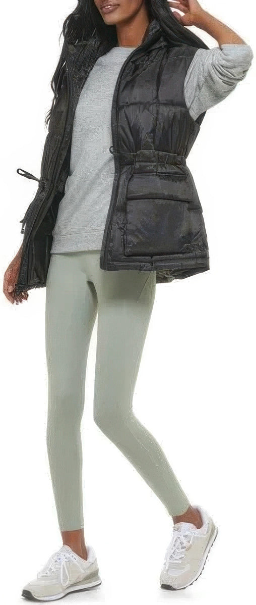 Levi's Women's Quilted Megan Hooded Puffer Vest  Black Size S