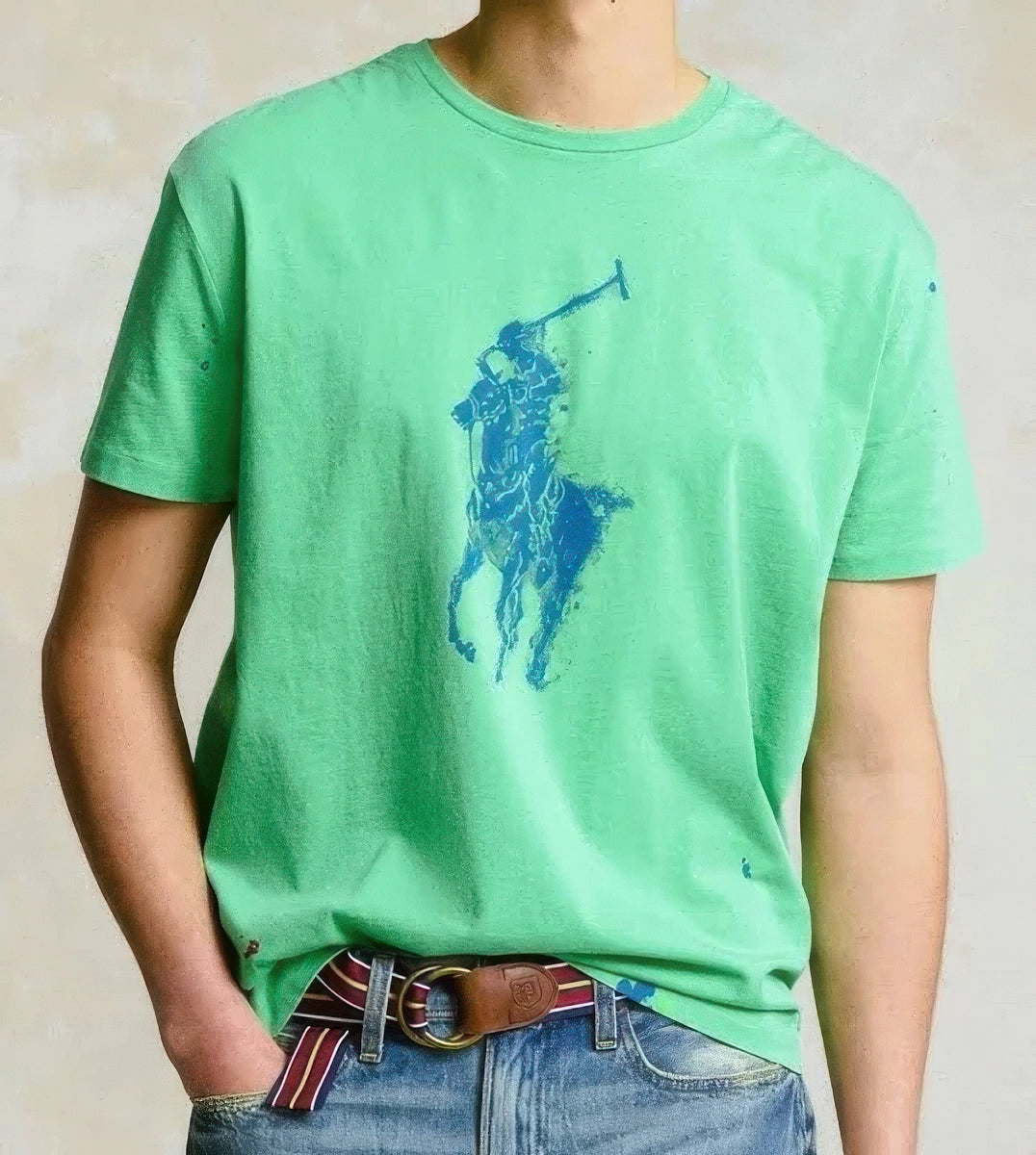 Polo Ralph Lauren Men's Classic-Fit Big Pony Jersey T-Shirt  Vineyard Green Size M