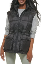 Levi's Women's Quilted Megan Hooded Puffer Vest  Black Size S