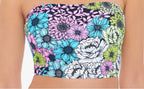 Salt + Cove Juniors Blossomed Printed Tube Bikini Top  Multicolor Size S