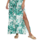Raviya WOMEN'S PRINTED SMOCKED OFF THE SHOULDER SWIM DRESS  Color Green Size S