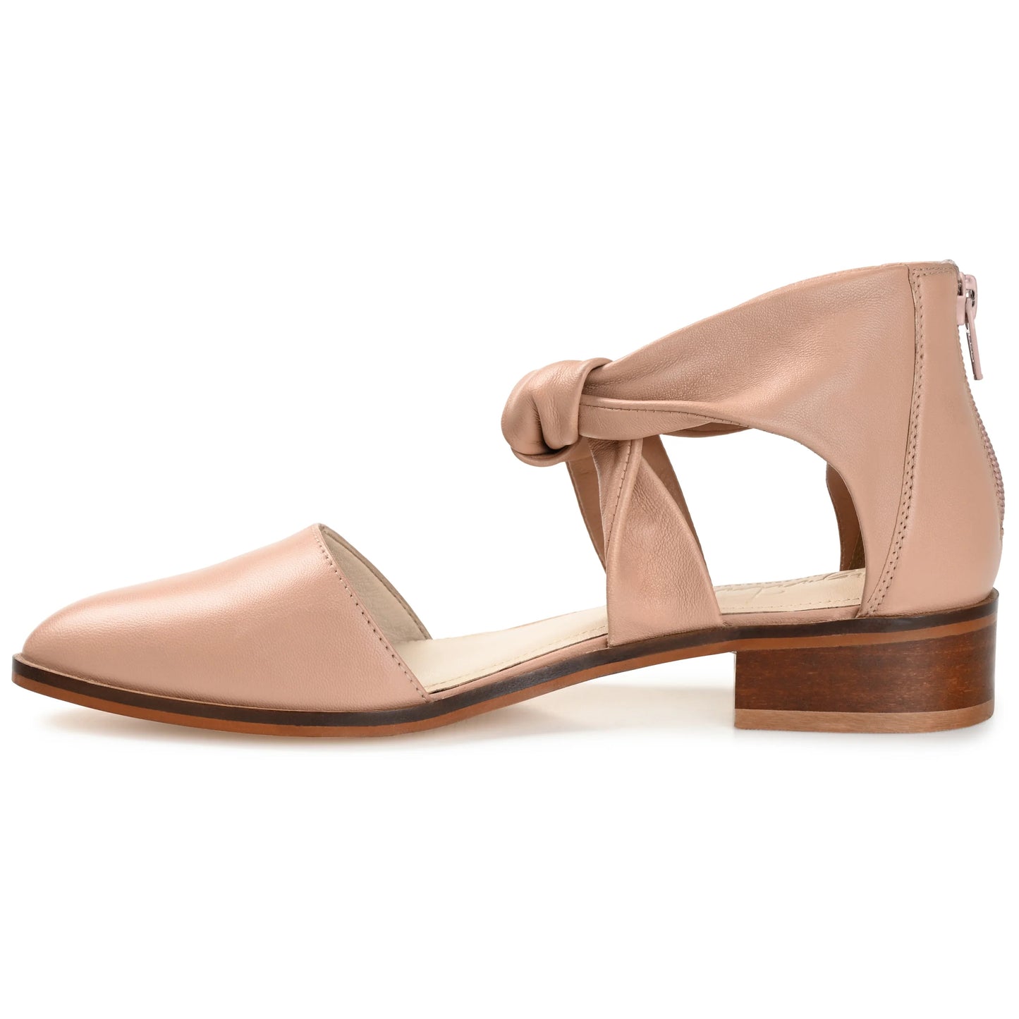 Journee Signature Women's Tayler Tru Comfort Foam Leather Heels  Color Blush Size 9M