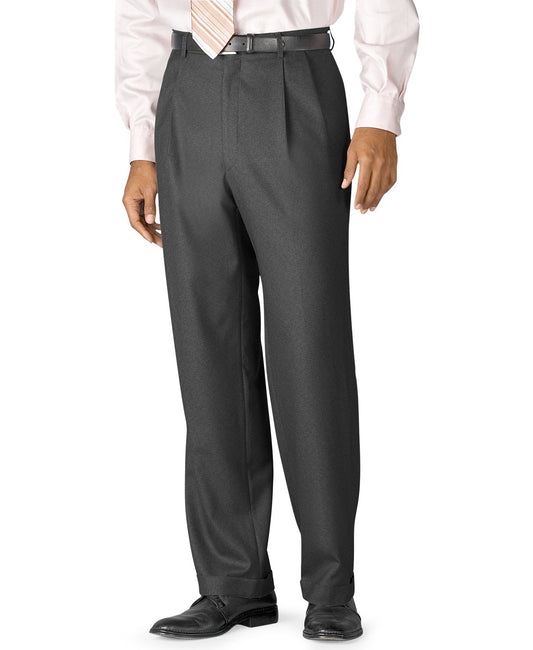 Lauren Ralph Lauren Men’s Wool Double Reverse Pleated Dress Pants  Charcoal W33xL30