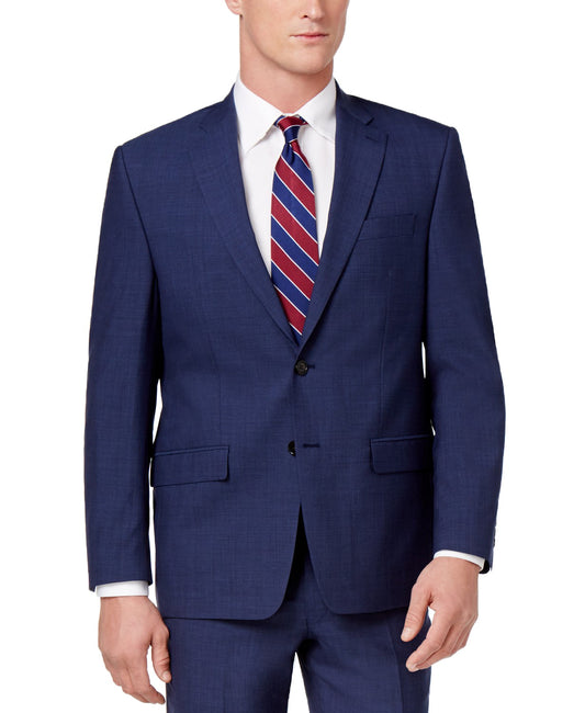 LAUREN RALPH LAUREN Men's Wool Business Two-Button Blazer  Navy Size 40L