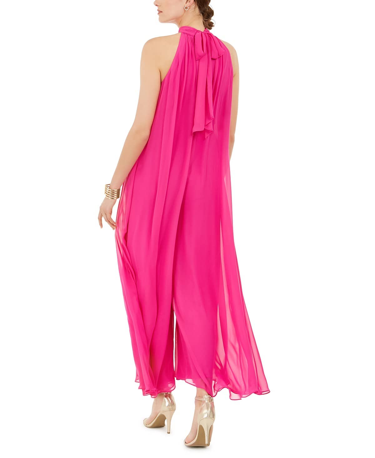MSK Women’s High-Neck Jumpsuit  Color Fuschia Pink Size M