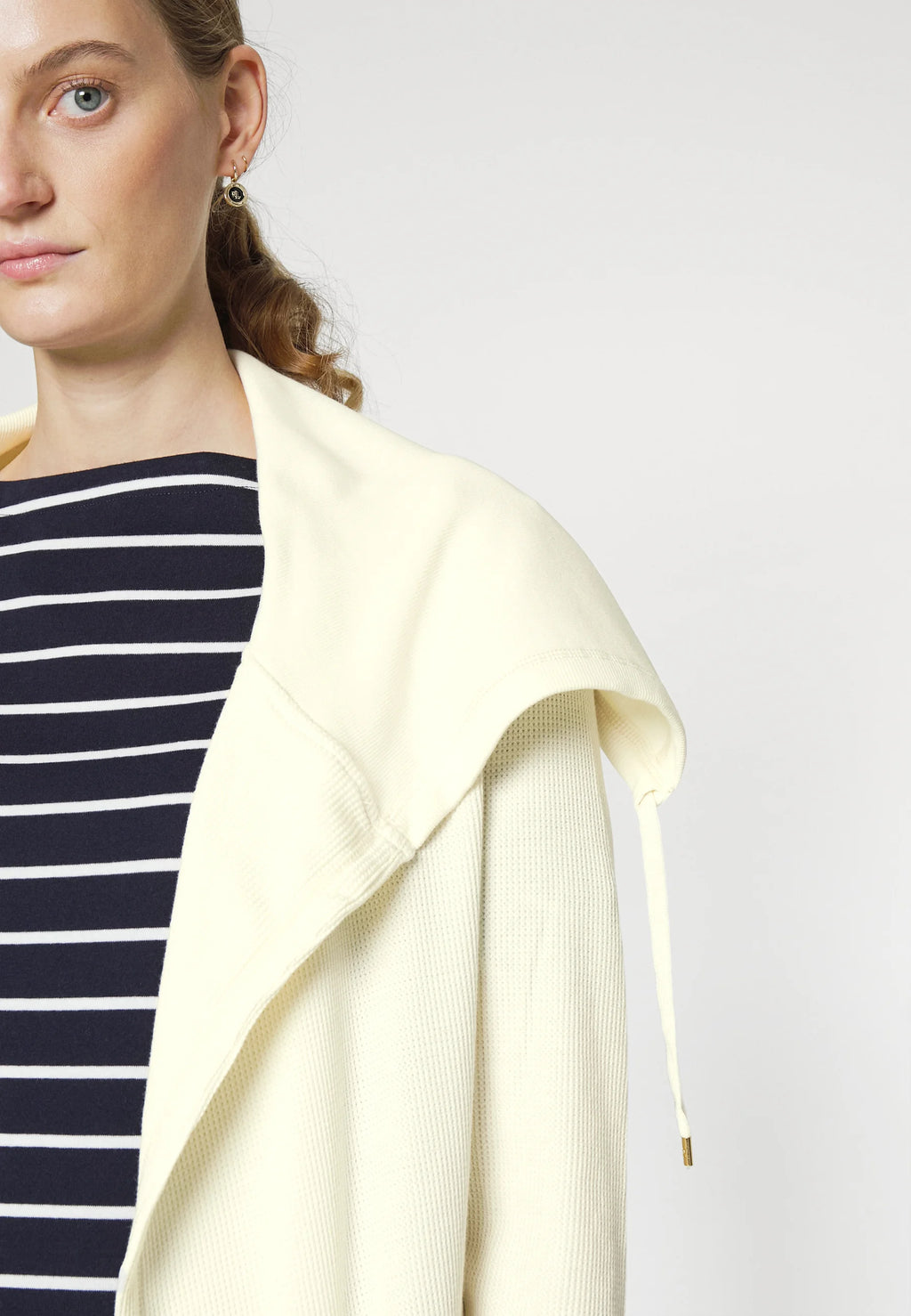 Lauren Ralph Lauren Women's Thermal Waffle-Knit Cardigan  Pale Cream Size XS