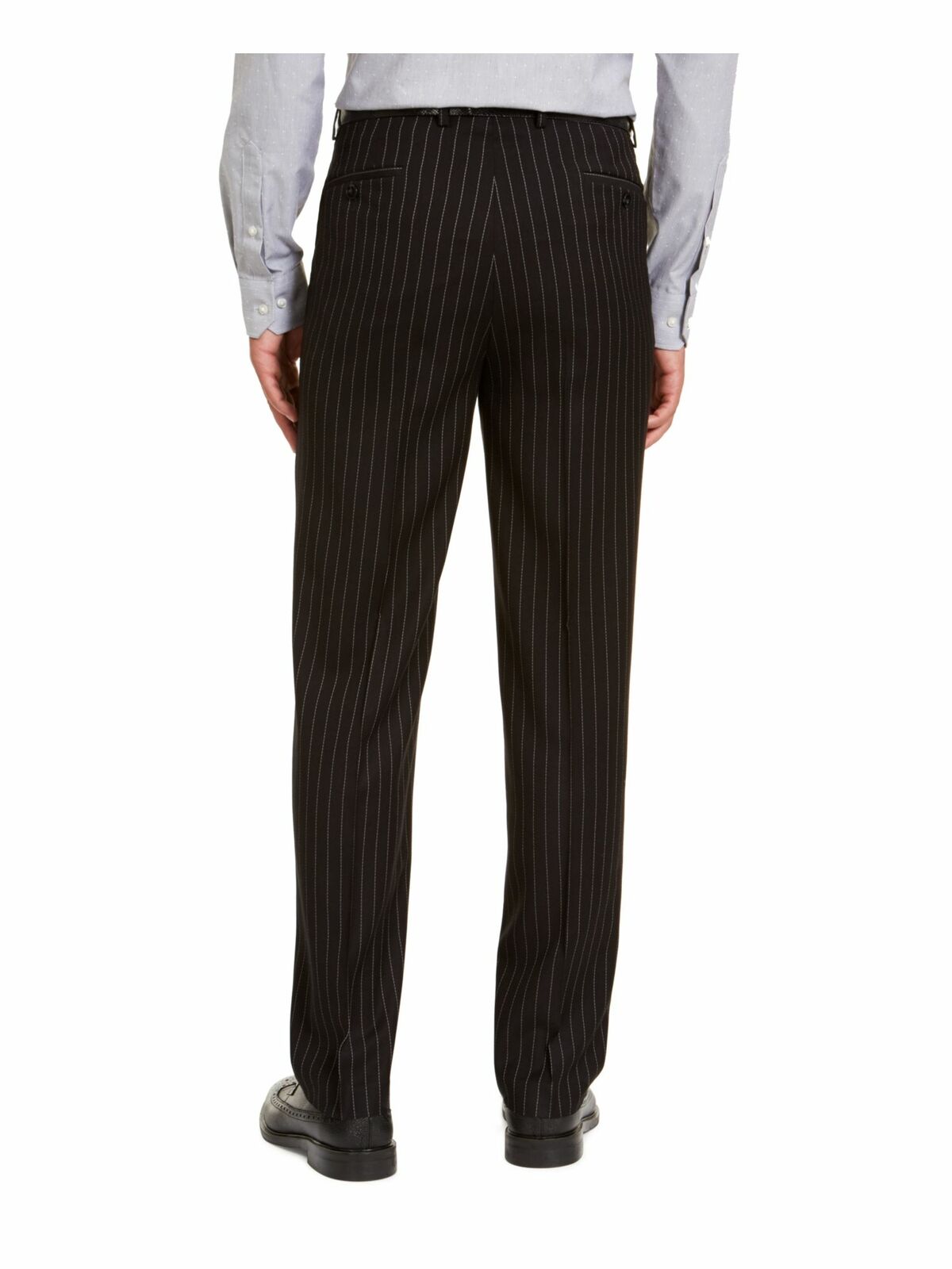 Sean John Men's Stretch Pinstripe Regular Fit Pants  Color Black W31XL30