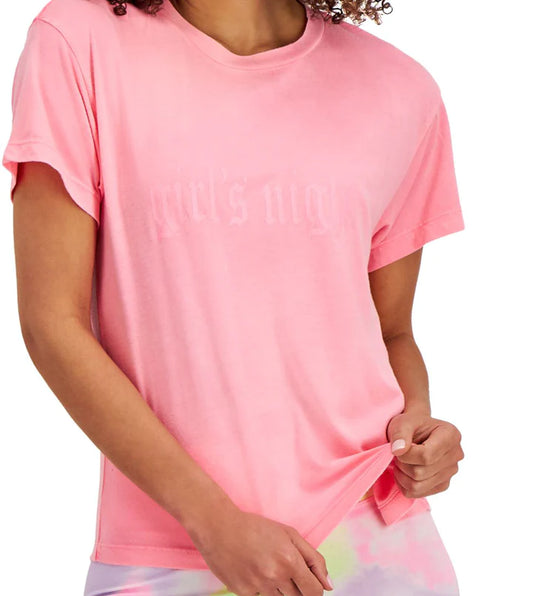 Jenni by Jennifer Moore Womens Boyfriend-Fit Sleep Tee   Color Pink Size XS