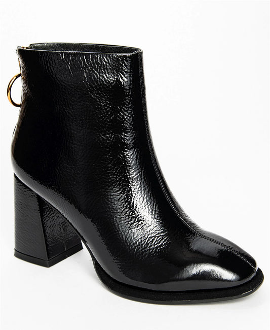 Vivienne Hu Vhny Womens Ella Patent Ankle Boots  Color Black  Size 9M