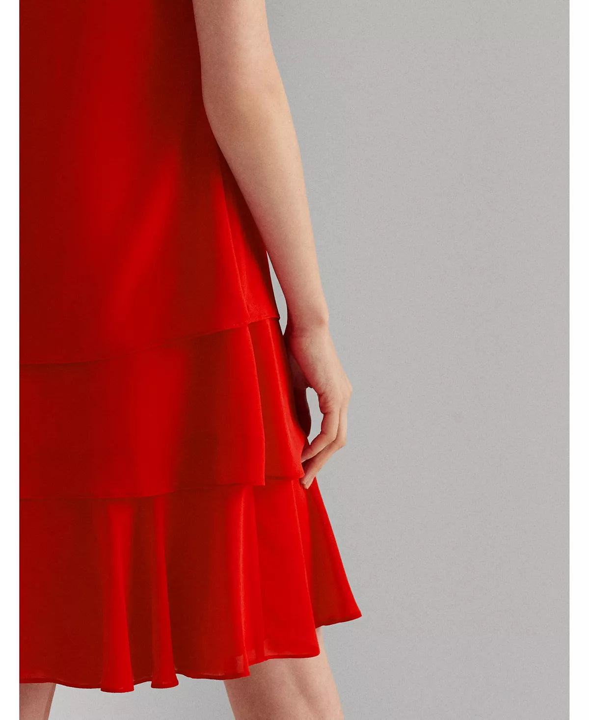 Lauren Ralph Lauren Petite Georgette Shift Dress  Color Red Size 16P