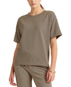 LAUREN RALPH LAUREN Women's Petite Houndstooth Print T-Shirt  Classic Camel Size PL