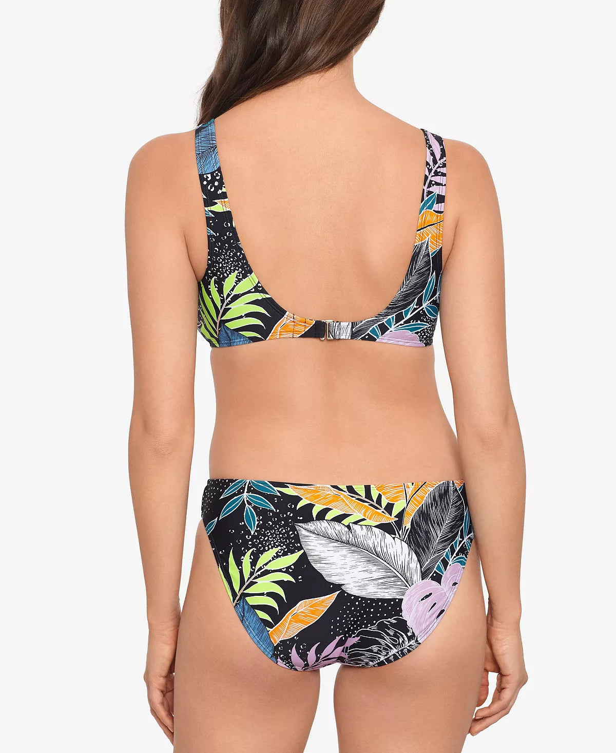 Salt + Cove Juniors Night Life High-Leg One-Piece Swimsuit  Color Black Multi Size XL