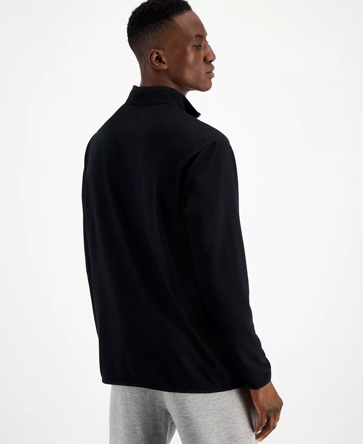 INC International Concepts Men's Half-Zip Sweatshirt  Color Deep Black Size XS