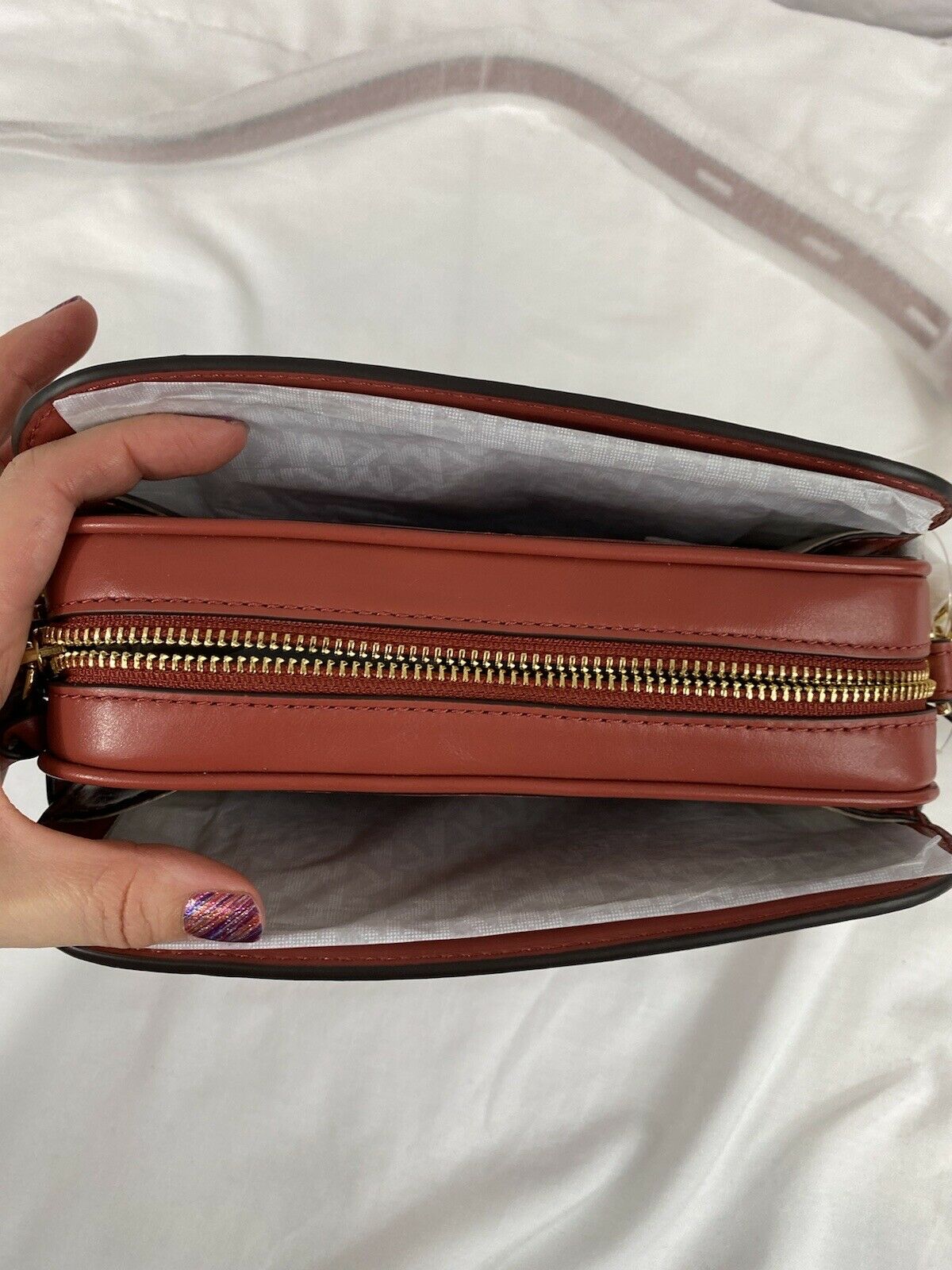 Michael Kors Carmen Camera Saffiano Leather Crossbody Bag  Style 32F0GNMC7L
