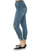 Rewash Juniors' Real Curve Frayed-Hem Mom Jeans J22754A1O Size  7